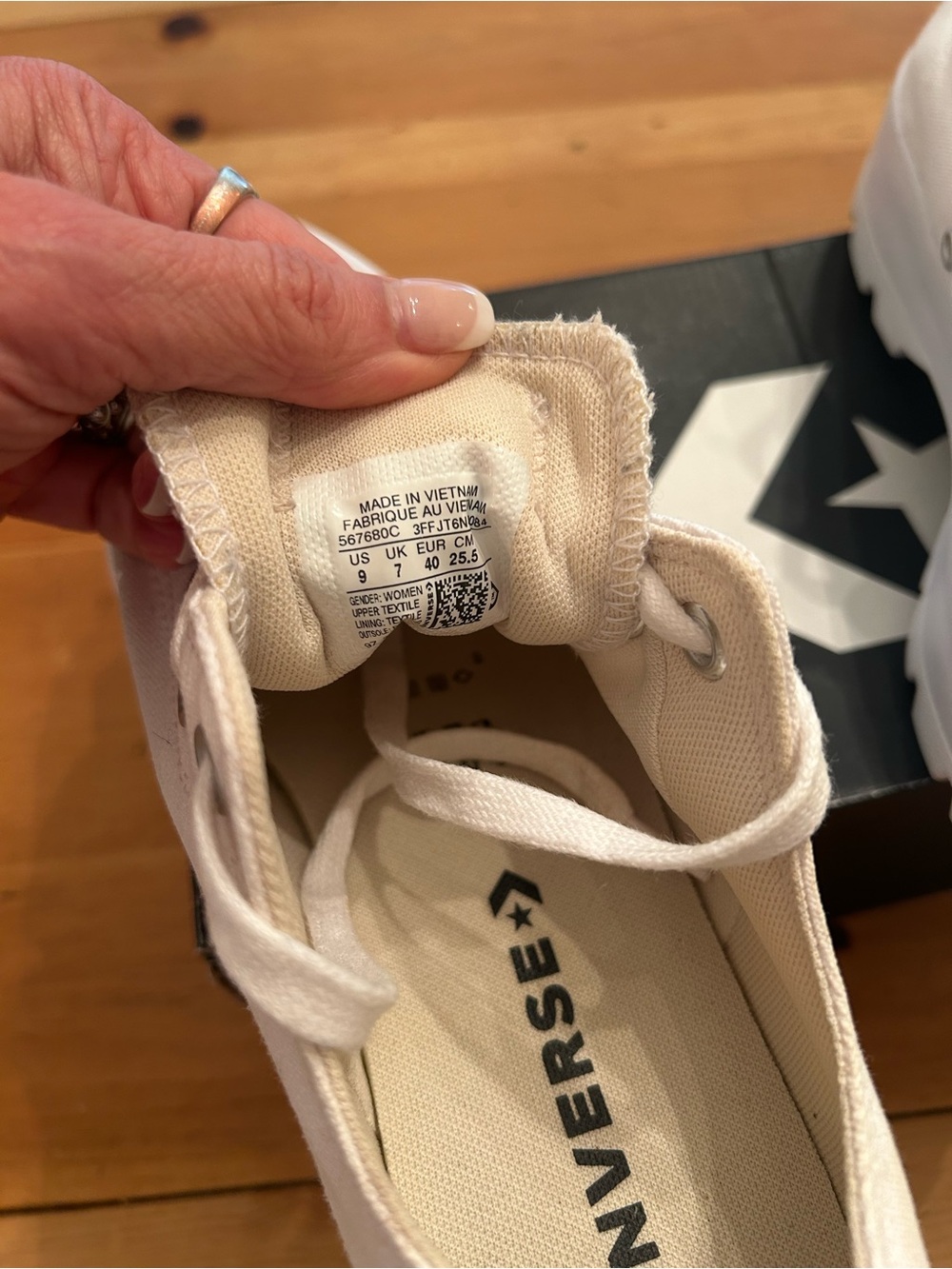 Converse Low Top Platform Sneakers in Off-White - Picture 7 of 10